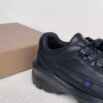 Burberry Men's Scoot Collection Leather Casual Shoes with Topstitching - Image 7