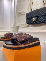 LV 2022 Spring/Summer New Monogram Collection Velcro Slides - Image 3
