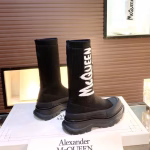 Alexander McQueen 2022 Early Autumn Flyknit Sock Boots - Image 7