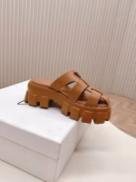 Prada 2025 Spring-Summer New Roman Woven Platform Sandals - Image 6