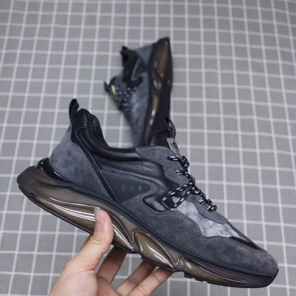 4 Spring style original PRADA calfskin suede fabric airbag sole ultra-light sports casual shoes - Image 1