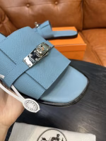 Hermès Men's Genuine Leather Slippers - Image 5