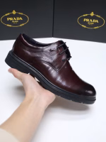 PRADA Slim-fit Business Leather Shoes with Soft Finish - Image 3