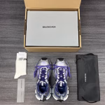 Balenciaga Phantom Sneaker 3XL Generation 10 Silver-Gray-Purple Distressed Trendy Running Shoes - Image 2