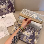 Dior Pattern Jacquard Embroidered Espadrilles - Image 2