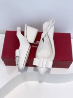 Ferragamo 2021 New Viva Collection Slingback Block Heel Sandals - Image 4