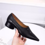 Maison Margiela Black Leather High-Heel Shoes - Image 2