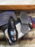 Prada's Latest Crocodile Belly Patchwork High-End Men's Platform Lace-Up Derby Shoes - Image 6