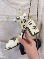 Chanel 2022 Spring-Summer New Arrival: Double C Peep-Toe Block Heel Sandals - Image 2