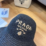 PRADA 2025 Summer Foldable Straw Hat - Image 4
