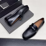 Zegna Hand-Polished Vittorio Casual Leather Shoes for Men - Image 4