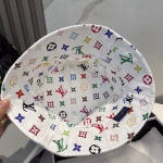 LV Louis Vuitton Classic White Bucket Hat - Image 4