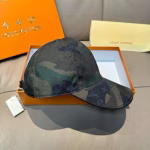 LV Louis Vuitton Camouflage Baseball Cap - Image 4