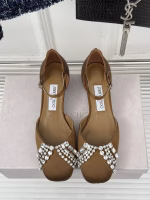 Jimmy Choo 2025 Early Spring New Rhinestone Block-Heel Cut-Out Sandals - Image 2