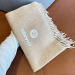 Chanel 100% Cashmere Water Wave Pattern Scarf - Image 6