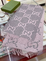 Gucci GG Cashmere Jacquard Scarf - Image 2