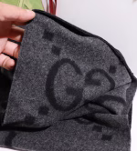 GUCCI Official Website Synchronized Style Large G Double-Sided Jacquard Fringed Scar - Image 2