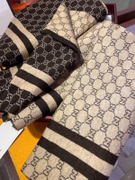 GUCCI Men's Classic Large G Jacquard Cashmere Scarf - Image 2