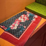 GUCCI Floral Double-Sided Cashmere Scarf