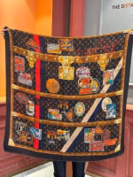 Louis Vuitton (LV) 2023 New Silver Thread Printed Cashmere Long Scarf - Image 2