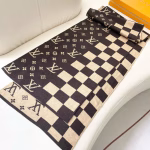 LV Louis Vuitton 100% Imported Knitted Cashmere Scarf - Image 2