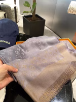 LV Classic Monogram Hidden Pattern Jacquard Square Scarf / Scarf / Silk Scarf - Image 3