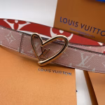 LV Louis Vuitton Women's Limited-Edition Belt with Heart Buckle - Image 2