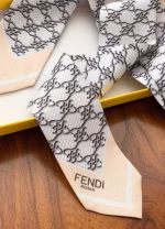 Fendi Gray Mulberry Silk Ribbon - Image 7