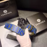 Versace Men's Double-Sided Belt with Printed Design and Medusa Hardware Buckle - Image 7