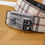 Burberry Hollow-out Letter Plate Buckle High-quality Belt - Image 4