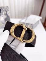 Dior Reversible Top-Grain Lychee-Patterned Calfskin Belt - Image 4