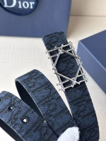 DIOR 3.5cm Width Stainless Steel Buckle Belt - Image 8