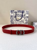 Dior Women's 3.0cm Vintage Buckle Double-sided Cowhide Belt - Image 2