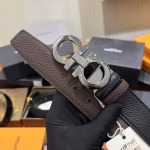 Ferragamo Classic Lychee Grain Men's Belt