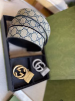 Gucci New Style Genuine Leather Double-Buckle Two-End Gift Box Belt - Image 9