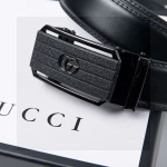 Gucci Matte-Finished Hollowed-Out Automatic Buckle Belt - Image 10