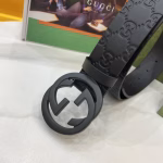 GUCCI Men's Black Genuine Leather Belt - Image 10