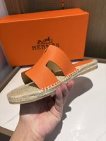 Hermès Orange Top-Tier Handcrafted Slippers - Image 3