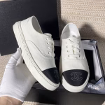 CHANEL Lace-Up White Sneakers - Image 3