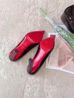 Christian Louboutin 2023 Black Red-Soled Banana Heel Pumps - Image 4