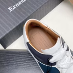 Zegna Smooth Leather Gradient Patchwork Low-Top Sneakers - Image 7