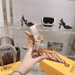 FENDI Breathable & Comfortable High-Heel Sandals and Single Shoes - Image 10