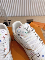 LV x Takashi Murakami Collaborative LV Trainer Sneakers - Image 4
