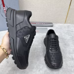 PRADA Leather and Nylon Spliced Sports Shoes - Image 5