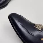 VERSACE Medusa Metallic Leather Loafers with Genuine Leather Outsole - Image 4