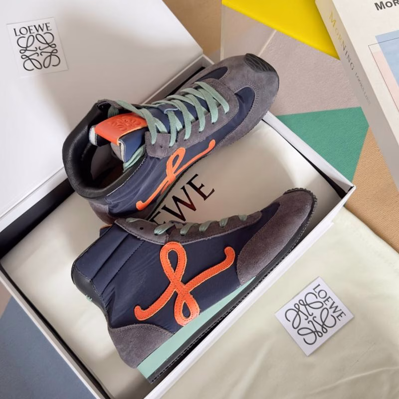 5 LOEWE 2025 Latest Runway High-Top Casual Sneakers - Image 1