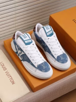 LV denim upper spliced logo sneakers - Image 4