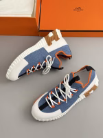 Hermès Knit Suede and Goatskin Slip-On Sneakers - Image 3