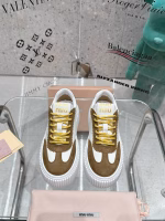 Miu Miu New American Retro Style Lace-Up Distressed Sneakers - Image 5