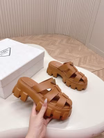 Prada 2025 Spring-Summer New Roman Woven Platform Sandals - Image 5